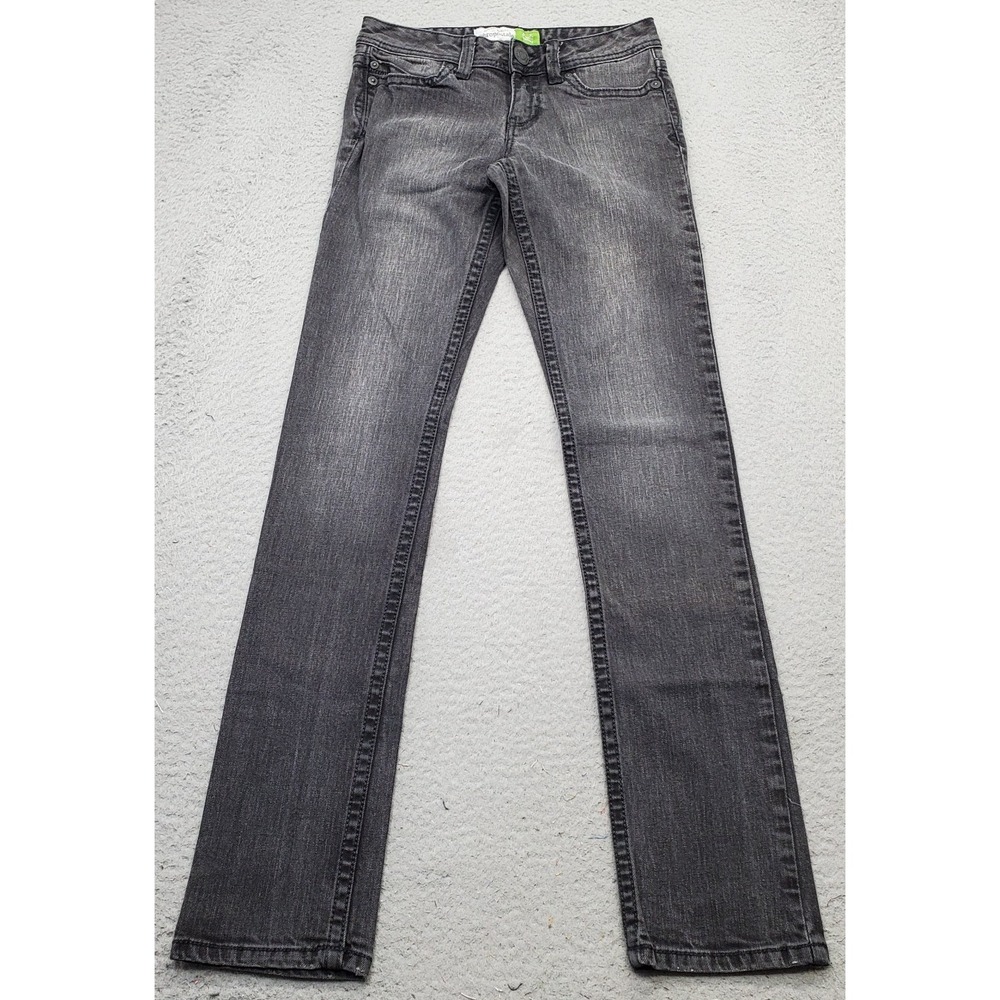 Aéropostale Skinny Jeans Womens 0R Black Cotton Regular Fit Beaded Pocket